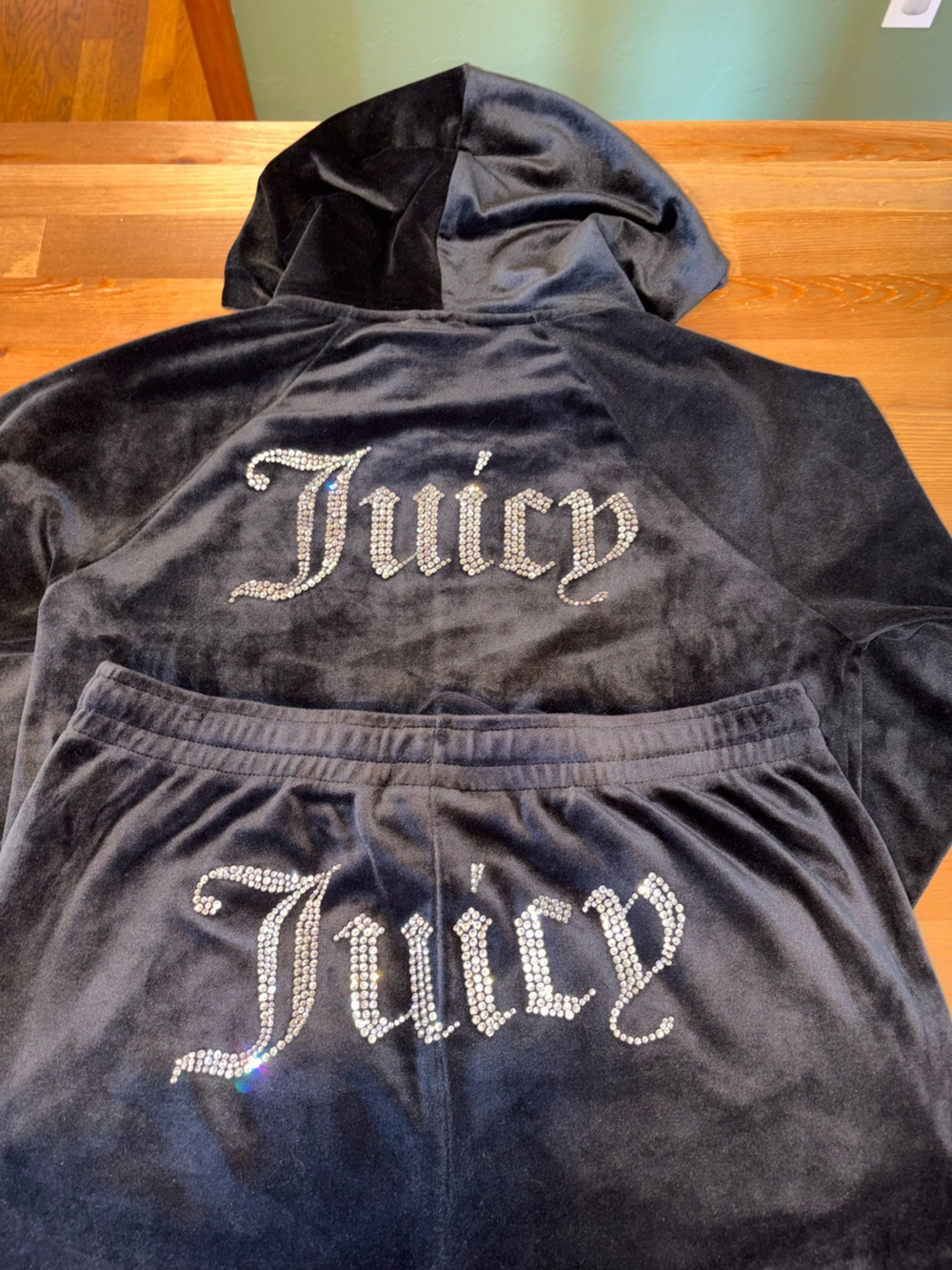 Juicy Couture Black Velour Tracksuit